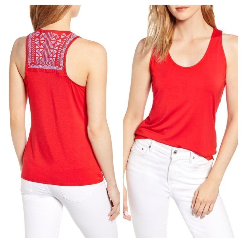 Gibson Look x Hi Sugarplum! Naxos Embroidered Racerback Tank Top Sz XXL